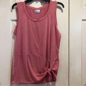 Columbia Athletic side Tie Tank Top Size M salmon